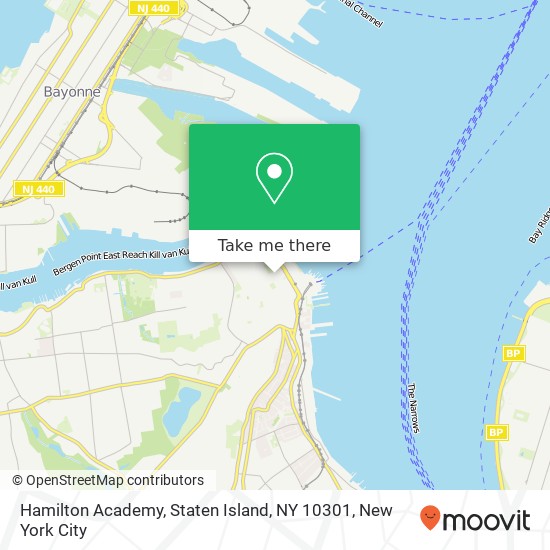 Mapa de Hamilton Academy, Staten Island, NY 10301