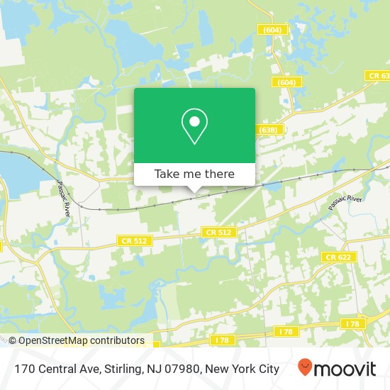 170 Central Ave, Stirling, NJ 07980 map