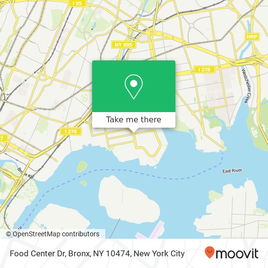 Mapa de Food Center Dr, Bronx, NY 10474