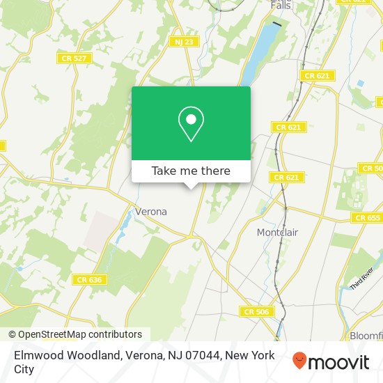 Elmwood Woodland, Verona, NJ 07044 map