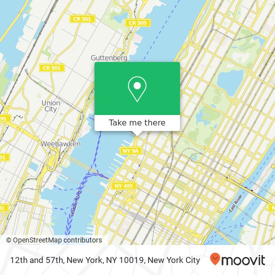 Mapa de 12th and 57th, New York, NY 10019