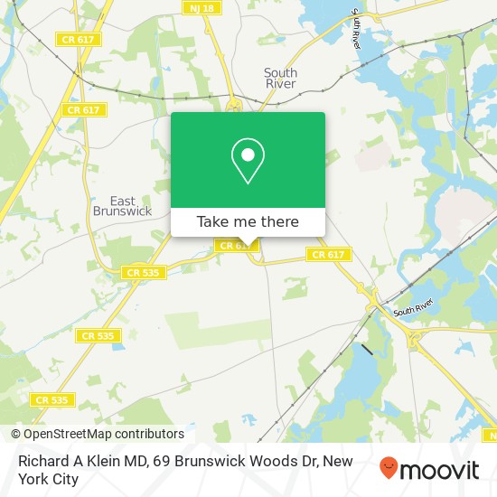 Mapa de Richard A Klein MD, 69 Brunswick Woods Dr