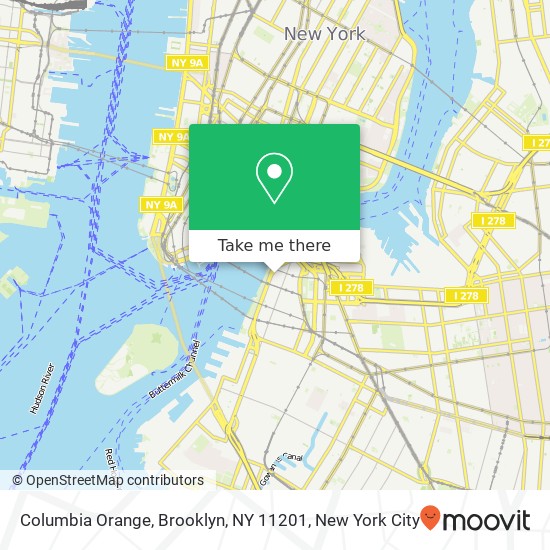 Mapa de Columbia Orange, Brooklyn, NY 11201