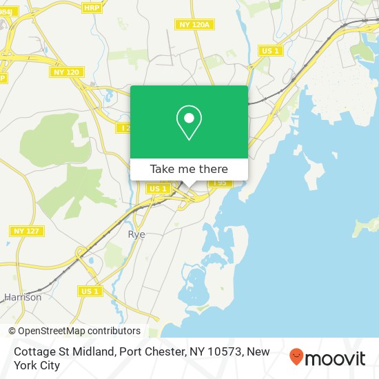 Mapa de Cottage St Midland, Port Chester, NY 10573