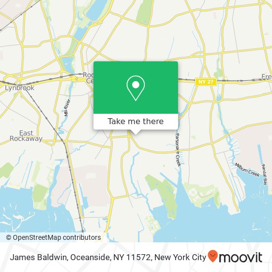 Mapa de James Baldwin, Oceanside, NY 11572