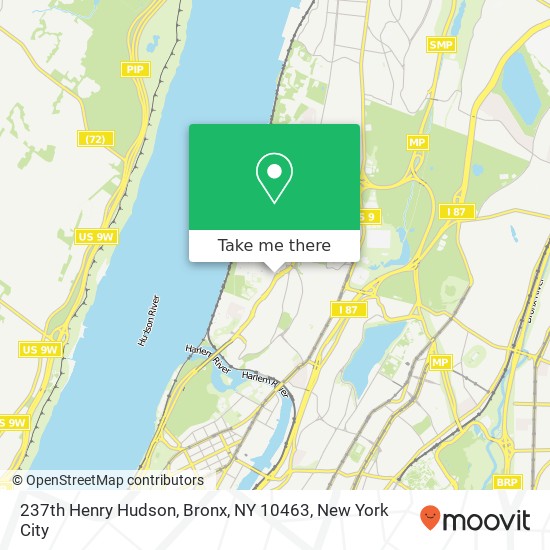 Mapa de 237th Henry Hudson, Bronx, NY 10463