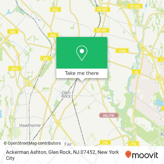 Mapa de Ackerman Ashton, Glen Rock, NJ 07452