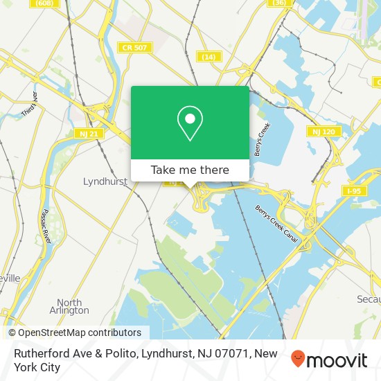 Rutherford Ave & Polito, Lyndhurst, NJ 07071 map