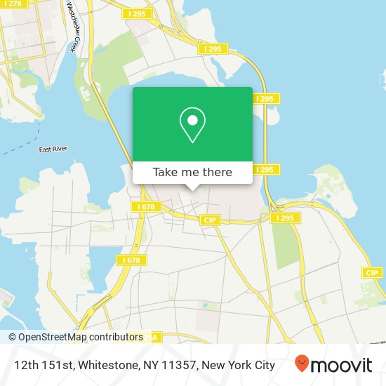 Mapa de 12th 151st, Whitestone, NY 11357