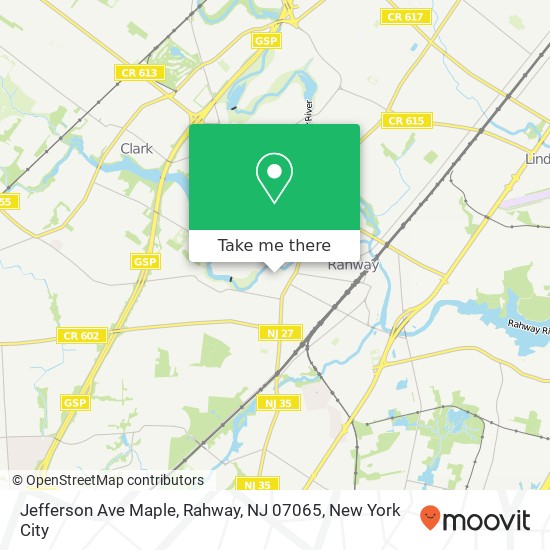 Mapa de Jefferson Ave Maple, Rahway, NJ 07065