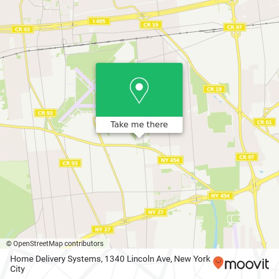 Mapa de Home Delivery Systems, 1340 Lincoln Ave