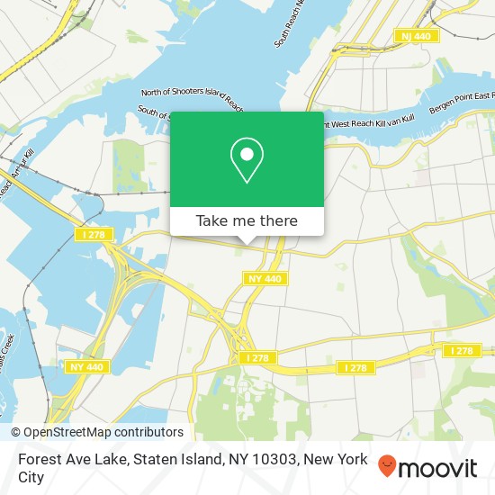 Forest Ave Lake, Staten Island, NY 10303 map