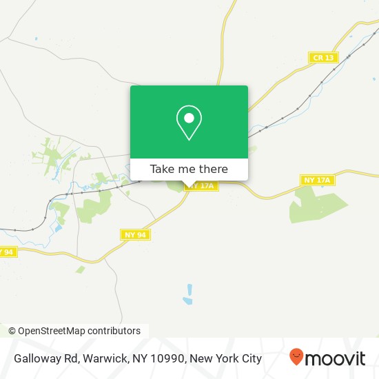 Mapa de Galloway Rd, Warwick, NY 10990