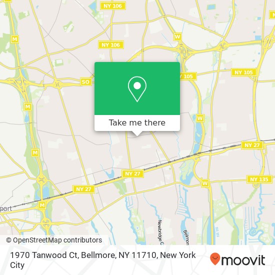 Mapa de 1970 Tanwood Ct, Bellmore, NY 11710