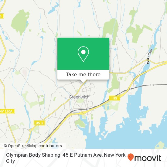Mapa de Olympian Body Shaping, 45 E Putnam Ave