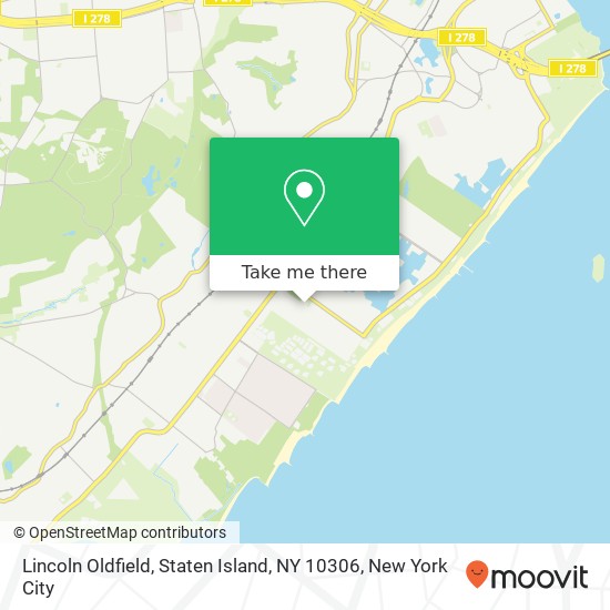 Mapa de Lincoln Oldfield, Staten Island, NY 10306