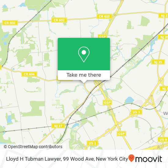 Lloyd H Tubman Lawyer, 99 Wood Ave map
