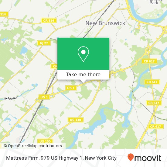 Mapa de Mattress Firm, 979 US Highway 1