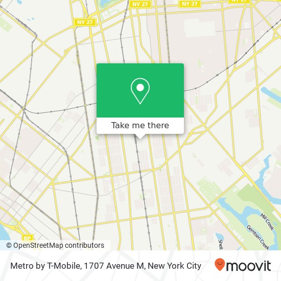 Metro by T-Mobile, 1707 Avenue M map