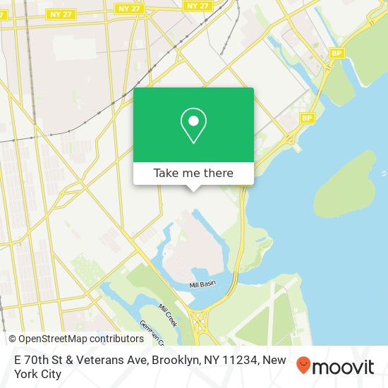 E 70th St & Veterans Ave, Brooklyn, NY 11234 map