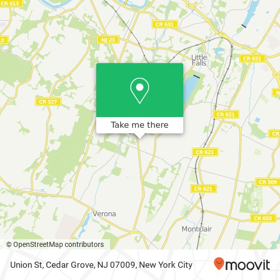 Union St, Cedar Grove, NJ 07009 map