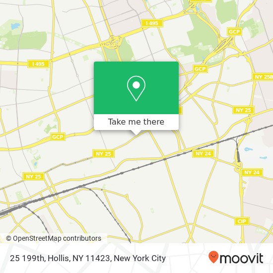 Mapa de 25 199th, Hollis, NY 11423