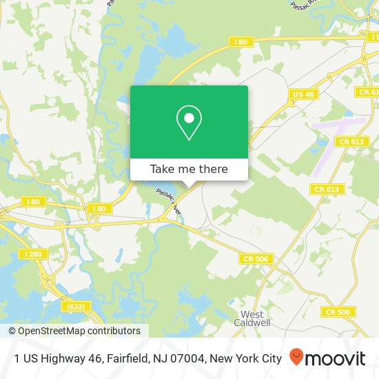 Mapa de 1 US Highway 46, Fairfield, NJ 07004