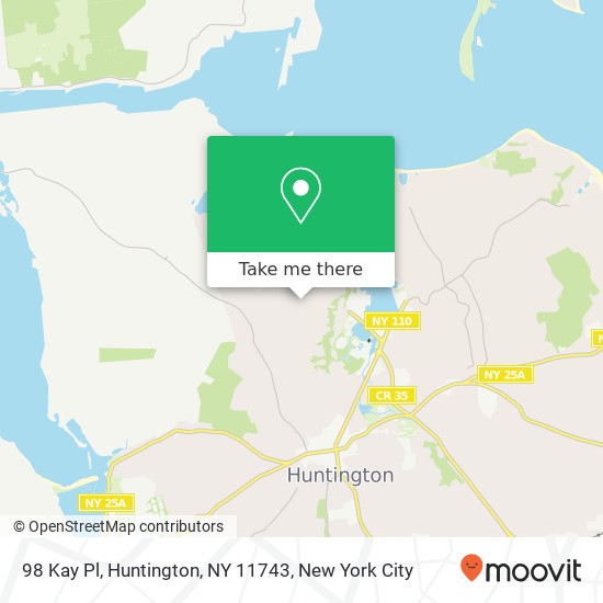 Mapa de 98 Kay Pl, Huntington, NY 11743