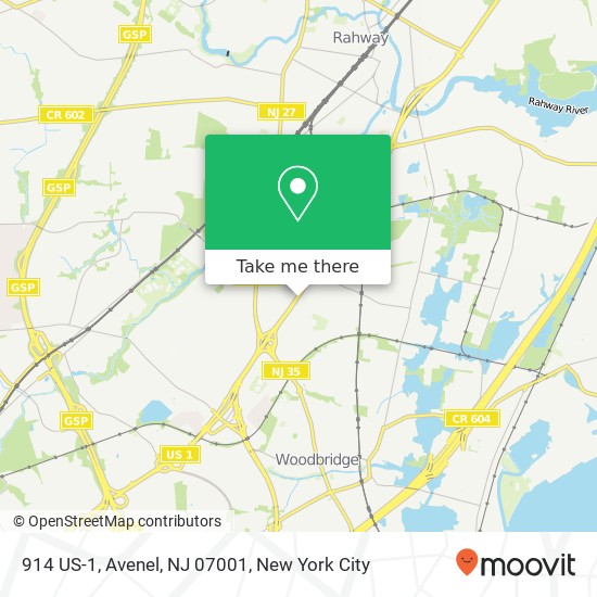 Mapa de 914 US-1, Avenel, NJ 07001