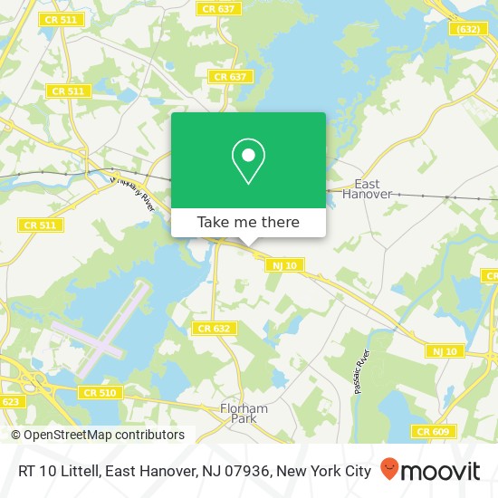 RT 10 Littell, East Hanover, NJ 07936 map
