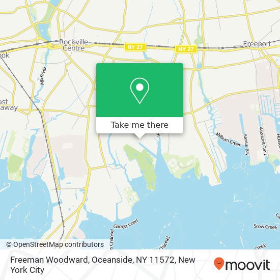 Mapa de Freeman Woodward, Oceanside, NY 11572