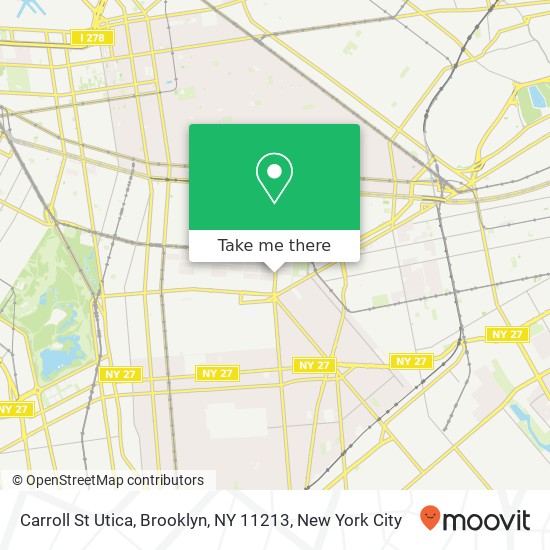 Carroll St Utica, Brooklyn, NY 11213 map
