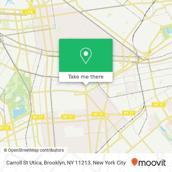 Mapa de Carroll St Utica, Brooklyn, NY 11213