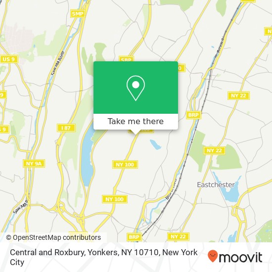 Mapa de Central and Roxbury, Yonkers, NY 10710