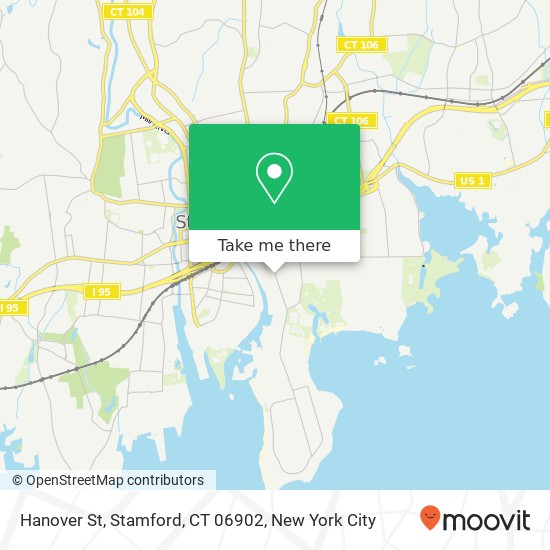 Mapa de Hanover St, Stamford, CT 06902