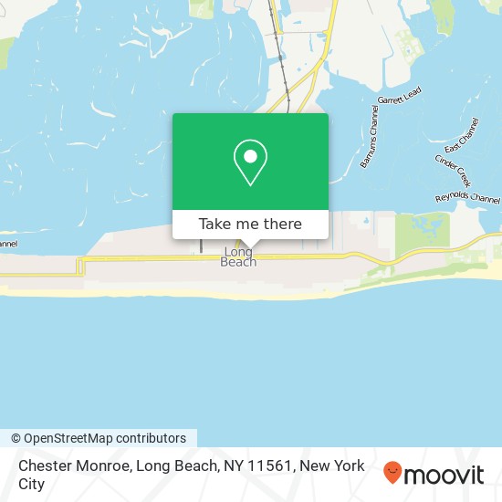 Mapa de Chester Monroe, Long Beach, NY 11561