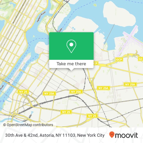 Mapa de 30th Ave & 42nd, Astoria, NY 11103