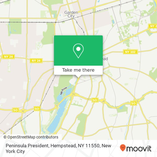 Mapa de Peninsula President, Hempstead, NY 11550