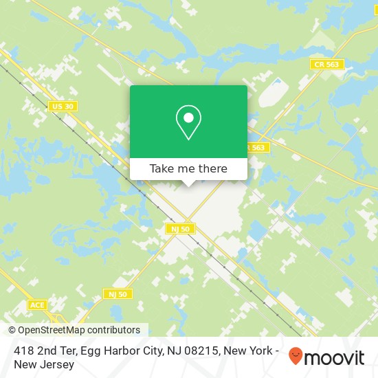 Mapa de 418 2nd Ter, Egg Harbor City, NJ 08215