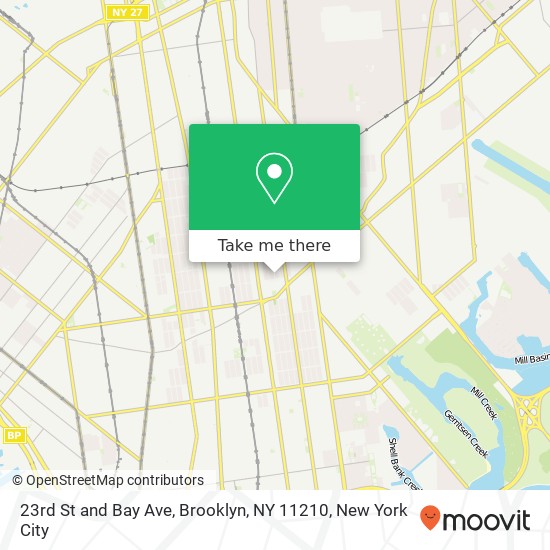 Mapa de 23rd St and Bay Ave, Brooklyn, NY 11210