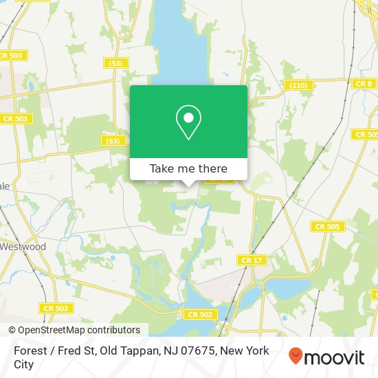 Mapa de Forest / Fred St, Old Tappan, NJ 07675