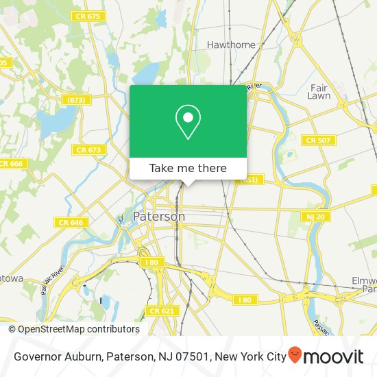 Governor Auburn, Paterson, NJ 07501 map