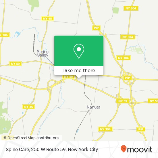 Mapa de Spine Care, 250 W Route 59