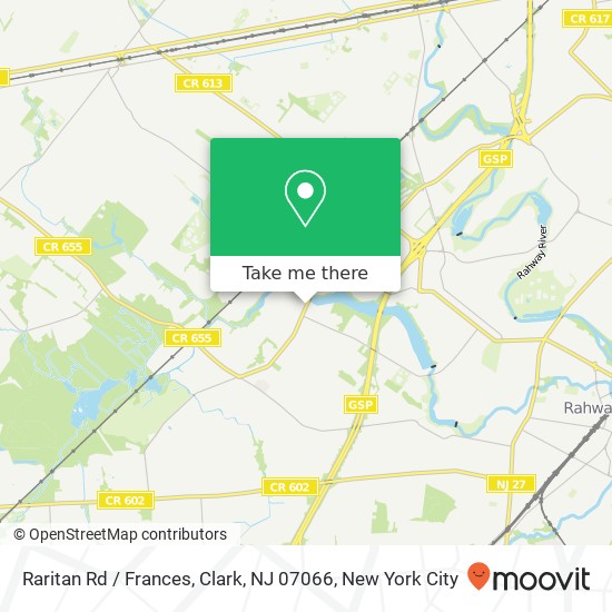 Mapa de Raritan Rd / Frances, Clark, NJ 07066