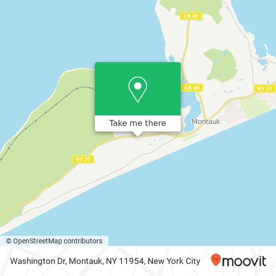 Mapa de Washington Dr, Montauk, NY 11954
