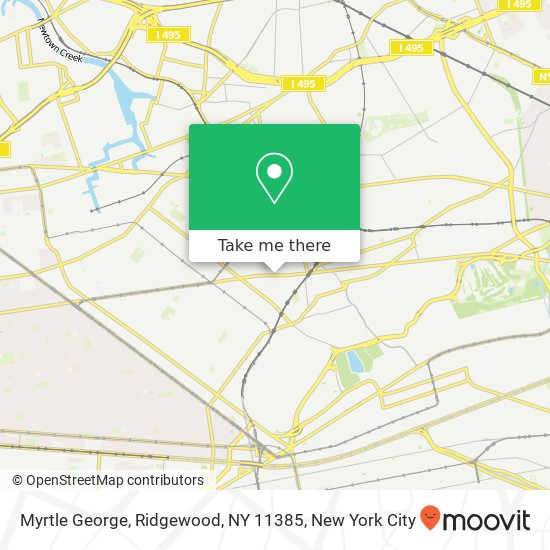Mapa de Myrtle George, Ridgewood, NY 11385