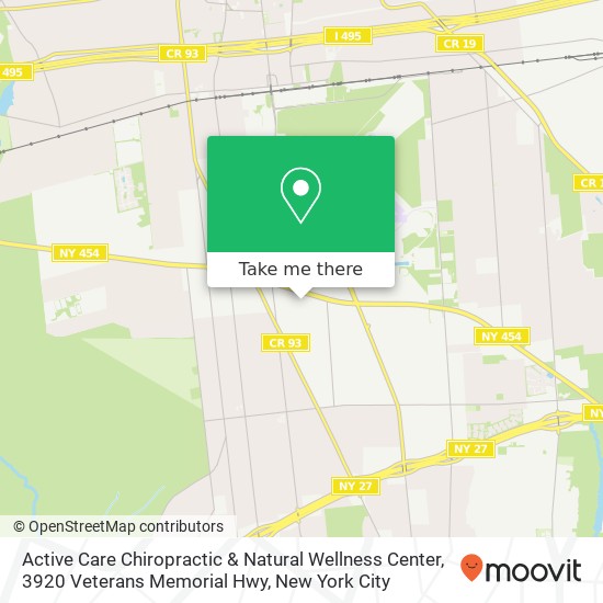 Active Care Chiropractic & Natural Wellness Center, 3920 Veterans Memorial Hwy map