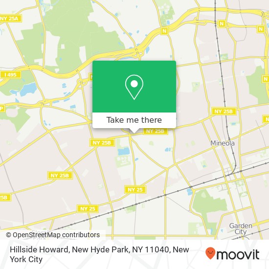 Mapa de Hillside Howard, New Hyde Park, NY 11040