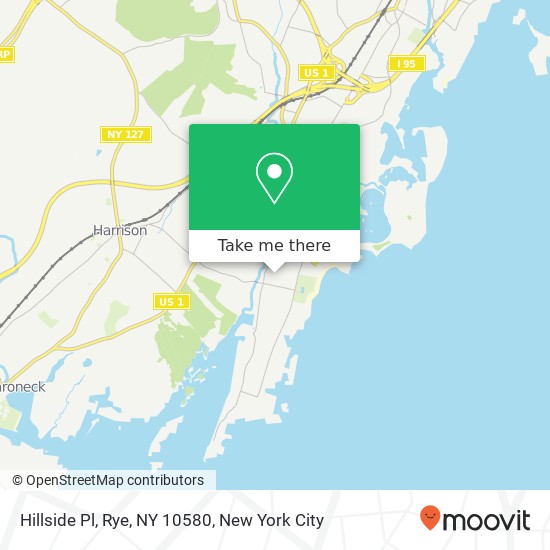 Mapa de Hillside Pl, Rye, NY 10580