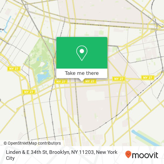 Linden & E 34th St, Brooklyn, NY 11203 map